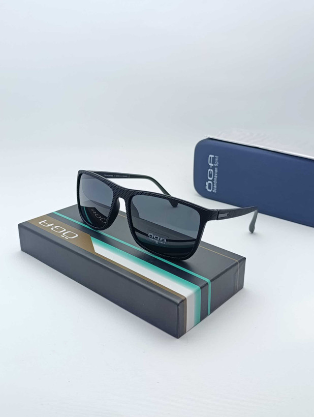 عینک آفتابی مردانه اوگا مدل P78013 با فریم بافتدار مشکی