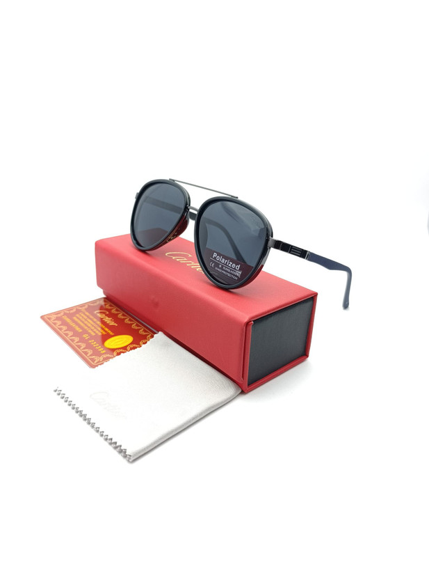 عینک آفتابی کارتیر مردانه مدل P5300 مشکی با عدسی پلاریزه